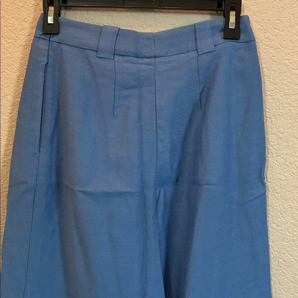 Sezane Blue Wide-Leg Trousers - Picture 5 of 7